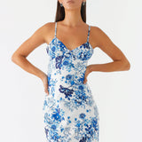Take Chances Midi Dress - Béke Égbolt Virágos