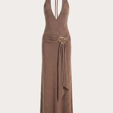 Talk To You Maxi Ruha - Taupe