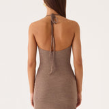 Talk To You Mini Dress - Taupe