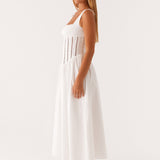 Waiting On You Midi Dress - Fehér