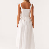 Waiting On You Midi Dress - Fehér