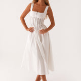 Waiting On You Midi Dress - Fehér