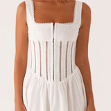 Waiting On You Midi Dress - Fehér