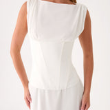 Winello Fűző Maxi Ruha - Off White