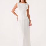 Winello Fűző Maxi Ruha - Off White