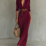 Solaire Suede™ | Elegáns Vintage Maxi Ingruha
