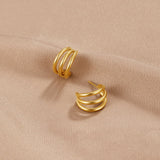 Anaya Triple Gold Hoop Fülbevaló