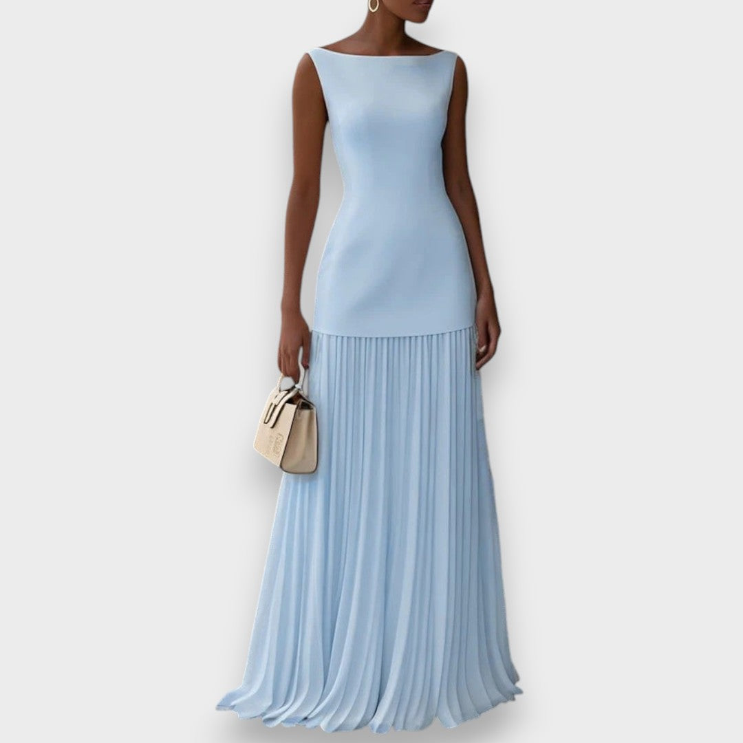 Klara | Ujjatlan Plisszírozott Maxi Ruha