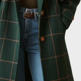 Ruby | Retro Hajtókás Kockás Tweed Kabát