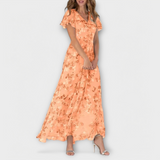 Jasmina | Virágmintás Chiffon Maxi Ruha