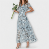 Jasmina | Virágmintás Chiffon Maxi Ruha