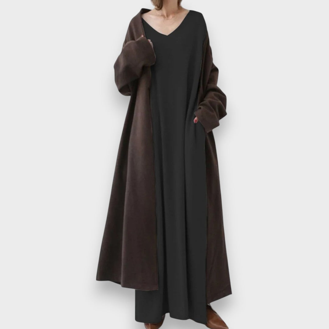 Estelle | Elegáns laza ruha V-nyakkal